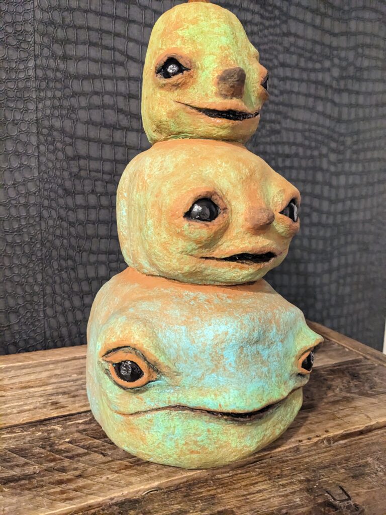 Quirky Stacked Pumpkin Decor